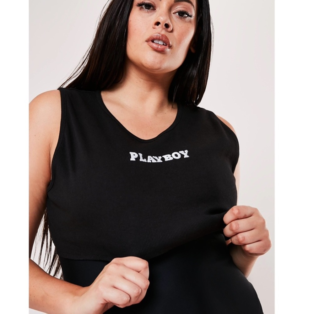 Playboy rubbed crop top